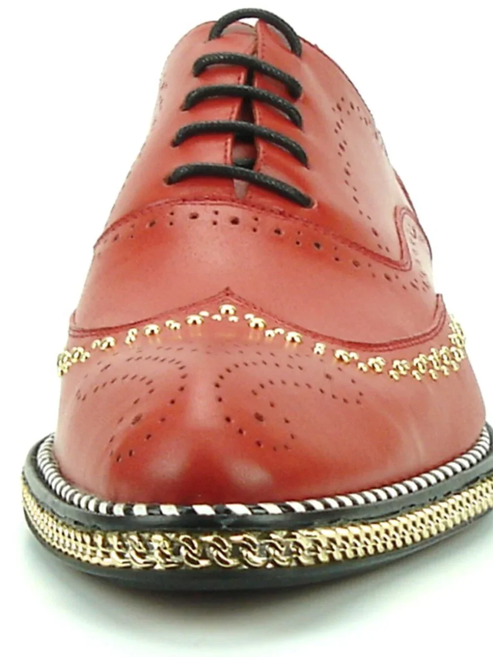 FI-7201 Red Genuine Leather Lace up Wing Tip Fiesso by Aurelio Garcia